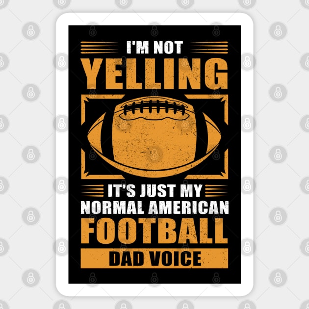 American Football | Yelling Footballer Dad Gift Magnet by Streetwear KKS